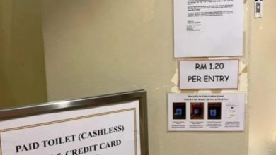 Photo of 僅刷卡或掃碼付費過閘 如廁收RM1.20合理嗎？