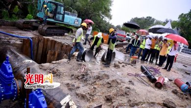 Photo of 豪雨拖慢水管夾緊工程  慶幸B計劃工程進展順利