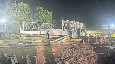 Photo of 貝利橋在施工中 關丹往昔路段仍封鎖