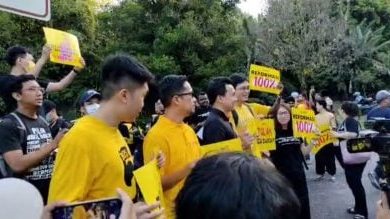 Photo of 要求政府“百分百改革” 約50集會者響應凈選盟 走上街頭