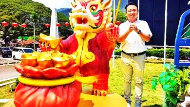Photo of 阿依淡交通圈添6呎祥龍 黃順祥：祈求經濟回穩