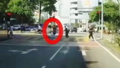 Photo of 【視頻】沒等紅燈先過馬路 中國女遊客遭女騎士撞後逃