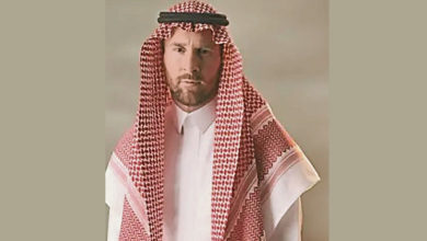 Photo of 代言沙地時尚品牌 梅西阿拉伯服裝出鏡