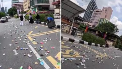 Photo of 【視頻】看見鋁罐灑滿馬路上 外國男大馬人幫忙撿