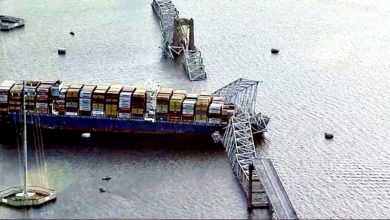 Photo of 貨船撞橋前停電冒煙 馬里蘭州宣佈緊急狀態
