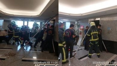 Photo of 【花蓮強震】飛碟電台大樓電梯墜落 7人懸空飛拋1骨折