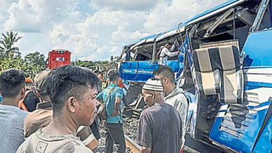 Photo of 印尼火車巴士相撞5死15傷