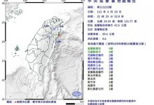 Photo of 宜蘭近海4.6級地震 最大震度4級