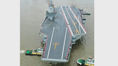 Photo of 中國第3艘航母 福建號首次海試