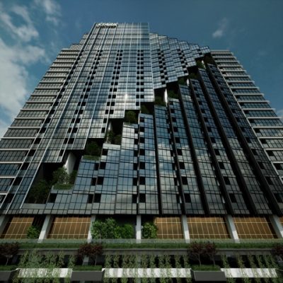 Stark行政套房的外觀構思圖。此項目將建立在檳城The Light Waterfront。
