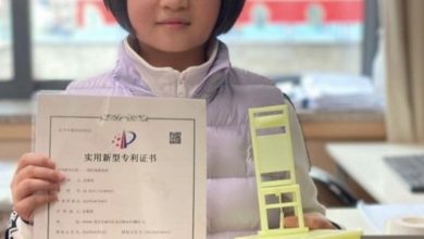 Photo of 9歲女生發明防地震桌椅 震驚中國頒專利