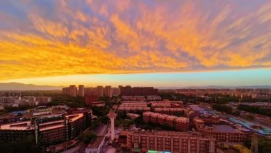 Photo of 北京現七彩祥雲 火燒雲 網友：美哭了