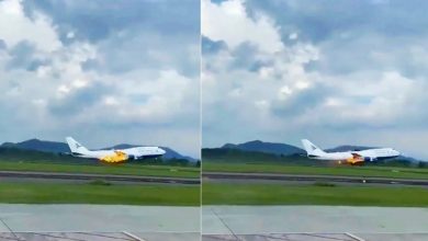 Photo of 起飛時引擎冒火花 印尼鷹航折返機場緊急降陸