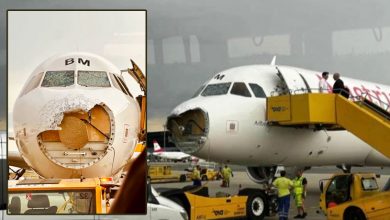 Photo of 驚魂120秒! 奧地利航空客機遇雷暴 冰雹砸毀機鼻駕駛艙玻璃破裂