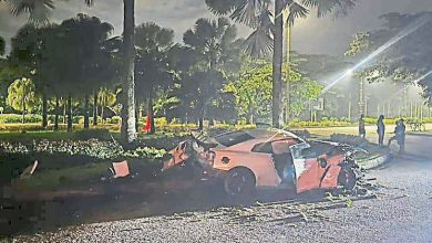 Photo of GTR跑車撞交通圈 司機當場亡乘客傷