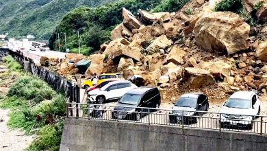 Photo of 【視頻】台灣基隆山泥傾瀉 9車受困 壓毀4車
