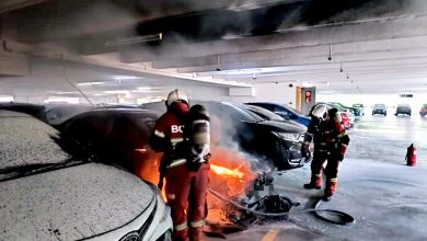 Photo of 鵝嘜輕快鐵車站 大火燒毀3車