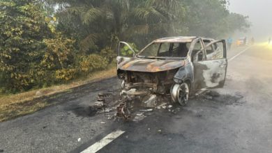 Photo of 5交通工具連環撞 1汽車燒毀 1騎士喪命