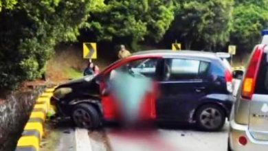 Photo of 網約車載客上雲頂失控撞路墩 68歲華裔司機傷重身亡