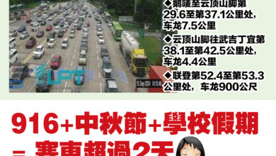Photo of 916+中秋節+學校假期=塞車超過2天