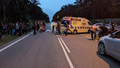 Photo of 汽車右轉摩托車閃避不及 騎士拋飛路中當場亡