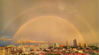 Photo of 檳城雨後奇景! 雙彩虹現天際