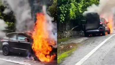 Photo of 【視頻】汽車上山起火冒煙引議 “每輛車都應該配備滅火器”