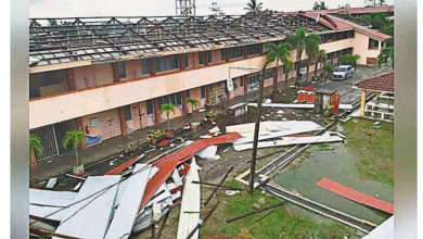 Photo of 暴風冰雹雨襲甘馬挽 破壞9甘榜244民宅