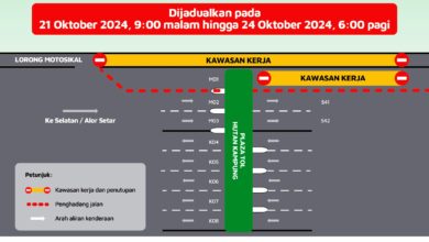 Photo of 南北大道勿丹甘榜收費站 重型車道關3天