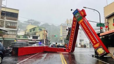 Photo of 山陀兒襲台 高雄港現破紀錄17級強風