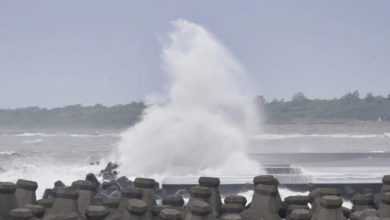 Photo of 超強颱風山陀兒襲台 9縣市大雨 2縣市豪雨
