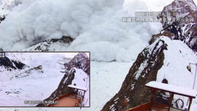 Photo of 新疆冰川公園雪崩 瞬間吞沒整條山谷