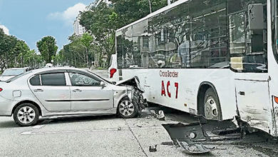 Photo of 大馬車兀蘭撞跨境巴 警搜出漏稅香煙