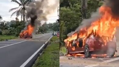 Photo of 駕母親轎車失控起火 男子受傷昏迷