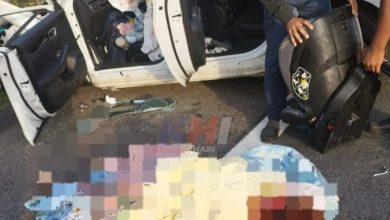 Photo of 集裝箱跌路中央 爸媽撞擊受傷 1歲男嬰命大逃劫