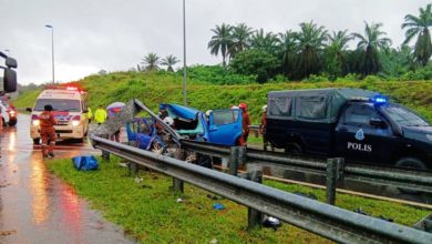 Photo of 轿车清晨失控撞分界堤 男司机惨遭夹毙