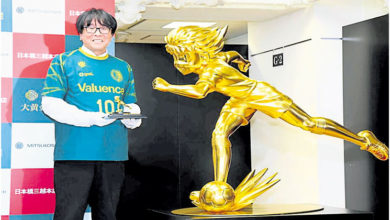 Photo of 800枚金箔打造 大空翼金身展出