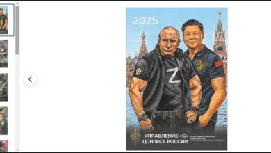 Photo of 2025年月曆封面 普京與習近平化身肌肉男