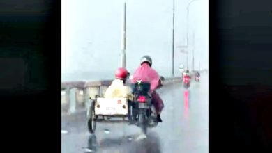 Photo of 无惧大雨骑摩多引關注 “生活不易仍要负重前行”