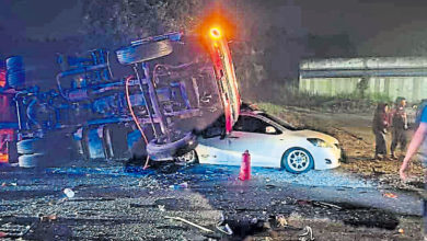 Photo of 羅里追尾羅里 壓轎車 肇禍司機重傷亡