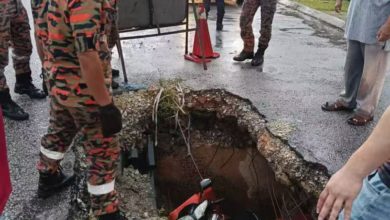 Photo of 路坑意外終發生 消拯員趕來僅見摩多 騎士負傷到醫院