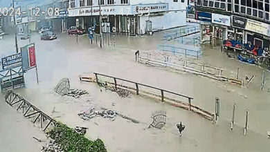 Photo of 汝来旧街豪雨成灾 逾50民宅商店淹浸