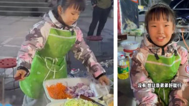 Photo of 【視頻】9岁女孩摆摊炒面 挣钱给弟看病