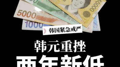 Photo of 韩国紧急戒严 | 韩元重挫2年新低