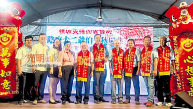 Photo of 【天德园百宝殿联欢宴】倪周礼：建庙靠善信解囊 天德园百宝殿象征团结
