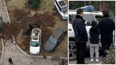 Photo of 熊孩子往下水道扔鞭炮 猛烈爆炸掀翻汽车