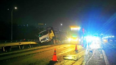 Photo of 【视频】南北大道3罗里车祸 酿10公里车龙 上班族大迟到