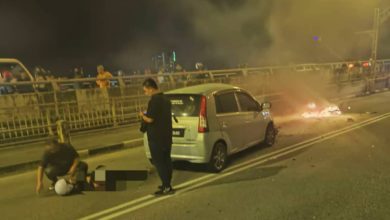 Photo of 视频〡闯反向道撞轿车 摩多起火骑士亡