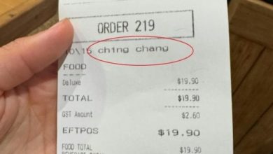 Photo of 收据写“Ching Chang”  店家道歉 解雇员工