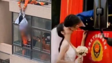Photo of 意外脱掉她裤子 消防员娶失恋轻生女为妻